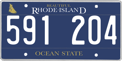 RI license plate 591204