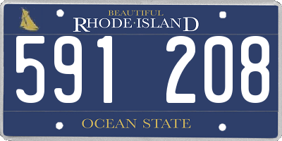 RI license plate 591208