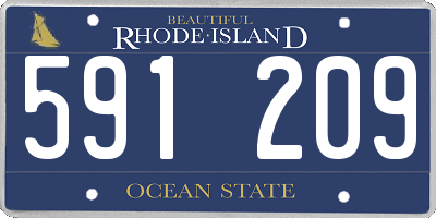 RI license plate 591209