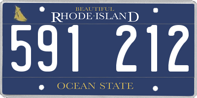 RI license plate 591212
