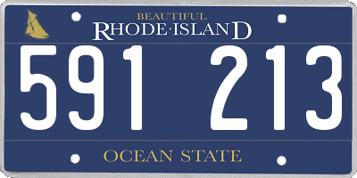 RI license plate 591213