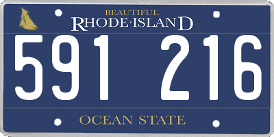 RI license plate 591216