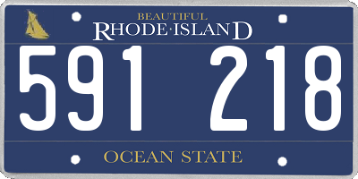 RI license plate 591218