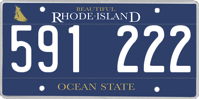 RI license plate 591222