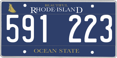 RI license plate 591223