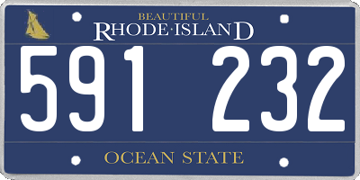 RI license plate 591232