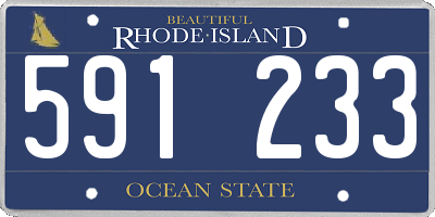 RI license plate 591233