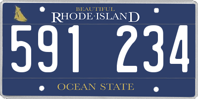 RI license plate 591234