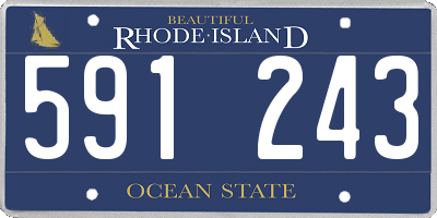 RI license plate 591243