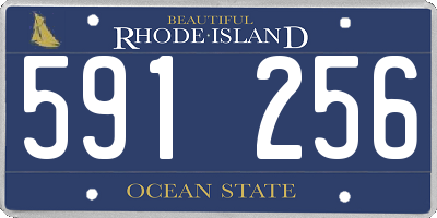 RI license plate 591256