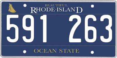 RI license plate 591263