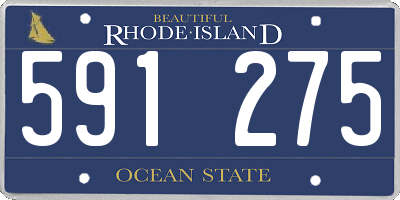 RI license plate 591275