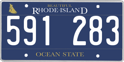 RI license plate 591283