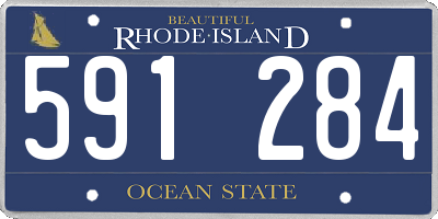 RI license plate 591284