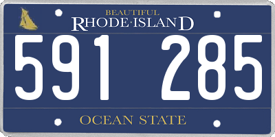 RI license plate 591285