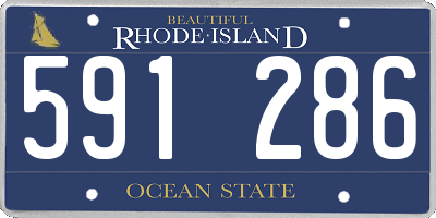 RI license plate 591286