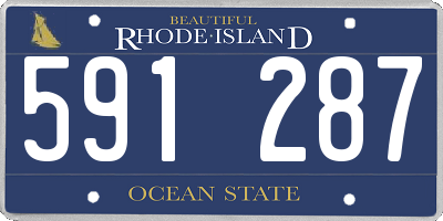 RI license plate 591287