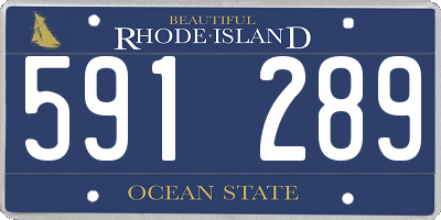 RI license plate 591289