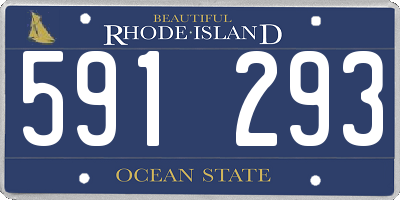 RI license plate 591293