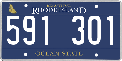 RI license plate 591301