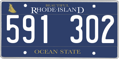RI license plate 591302