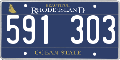 RI license plate 591303