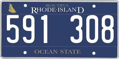 RI license plate 591308
