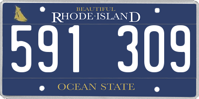 RI license plate 591309
