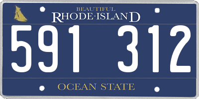 RI license plate 591312