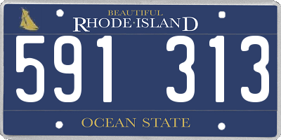 RI license plate 591313