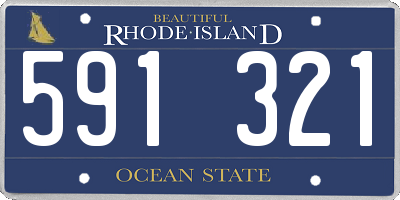 RI license plate 591321