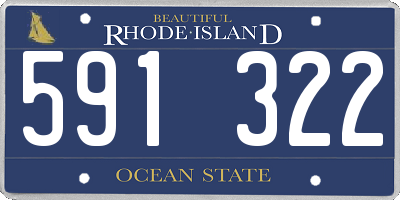 RI license plate 591322