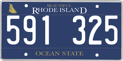 RI license plate 591325