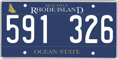 RI license plate 591326