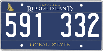 RI license plate 591332
