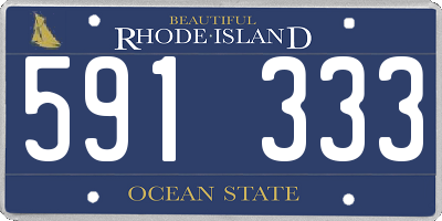 RI license plate 591333