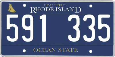 RI license plate 591335