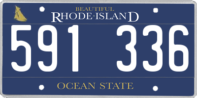 RI license plate 591336