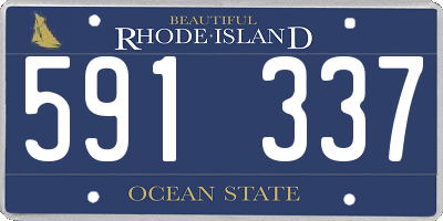 RI license plate 591337