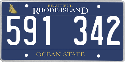 RI license plate 591342