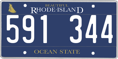 RI license plate 591344