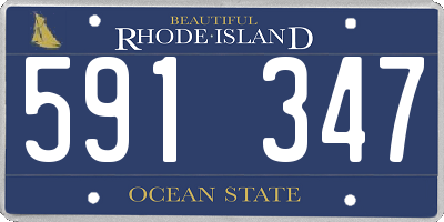 RI license plate 591347