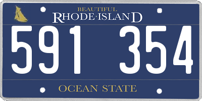 RI license plate 591354