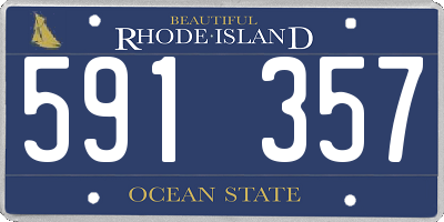 RI license plate 591357