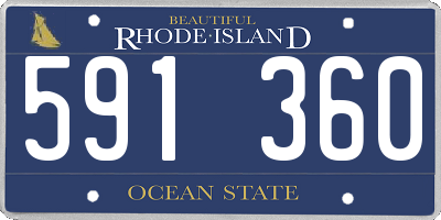 RI license plate 591360
