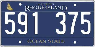 RI license plate 591375
