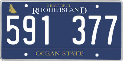 RI license plate 591377