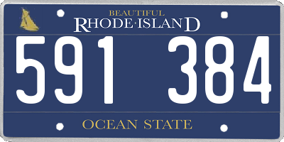 RI license plate 591384