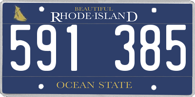 RI license plate 591385
