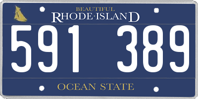 RI license plate 591389